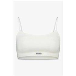 Top canalé seamless blanco