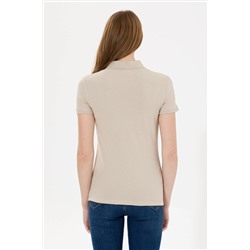 Kadın Taş Basic Polo Yaka Tişört