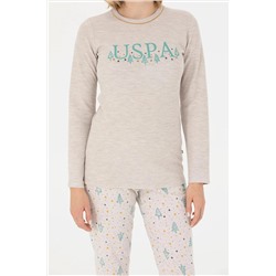 Kadın Gri Melanj Pijama Takımı