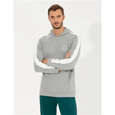 Açık Gri Melanj Regular Fit Sweatshirt