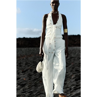 HALTER NECK WAISTCOAT WITH KNOT