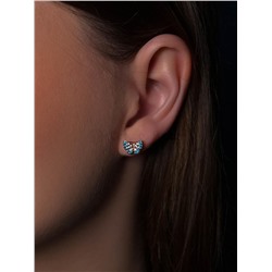 Серьги-пусеты из золочёного серебра с фианитами - Бабочки 925 пробы п6-086-4з202