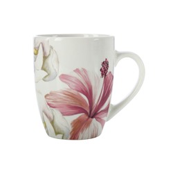 Кружка, 350 мл, фарфор P, белая, Магнолия, Magnolia, 60182