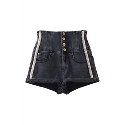 Short vaquero de tiro alto Antracita