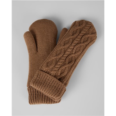 CABLE KNIT MITTENS
