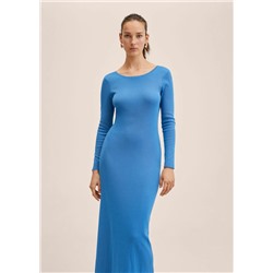 Vestido punto abertura -  Mujer | MANGO OUTLET España