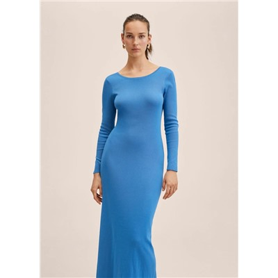 Vestido punto abertura -  Mujer | MANGO OUTLET España