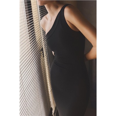 ASYMMETRIC MIDI DRESS