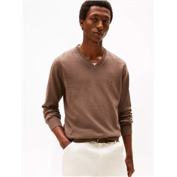 Solid Logo V-Neck Sweater