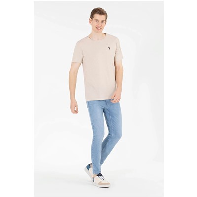 Erkek Taş Basic Bisiklet Yaka Tişört