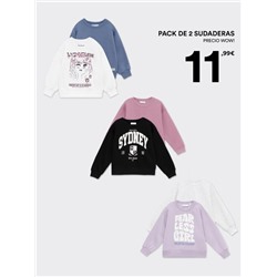 PACK OF 2 ASSORTED SWEATSHIRTS