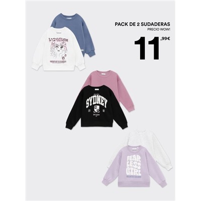 PACK OF 2 ASSORTED SWEATSHIRTS