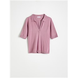 Oberteil im Polo-Stil aus Jersey