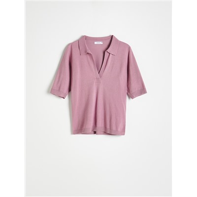 Oberteil im Polo-Stil aus Jersey