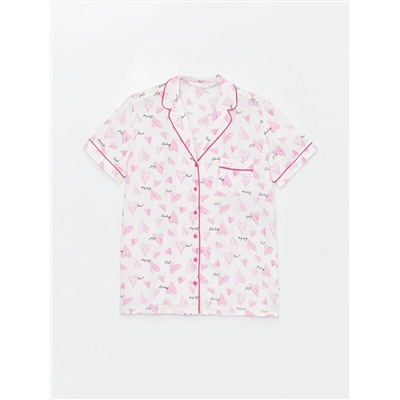 LC Waikiki Gömlek Yaka Desenli Kısa Kollu Kadın Pijama Takım, LCW DREAM                                            
                                            Gömlek Yaka Desenli Kısa Kollu Kadın Pijama Takım