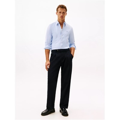 Slim Fit Stretch Stripe Oxford Shirt