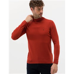 Kiremit Slim Fit Yarım Balıkçı Basic Triko Kazak
