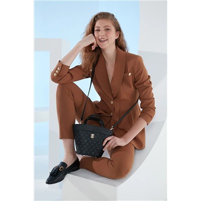 Pierre Cardin Siyah Monogram Kadın Omuz Çantası 05PO23Y1738