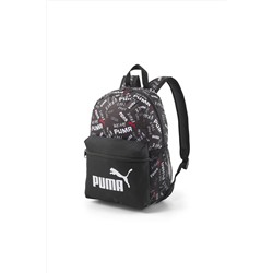 Puma Phase Small Backpack - Küçük Boy Siyah Desenli Sırt Çantası 07823707