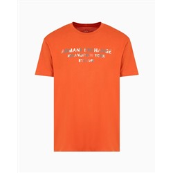 REGULAR FIT T-SHIRT WITH CAMOUFLAGE LOGO IN ASV COTTON
