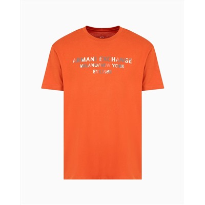 REGULAR FIT T-SHIRT WITH CAMOUFLAGE LOGO IN ASV COTTON