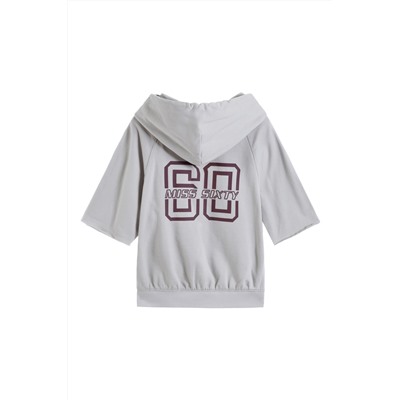 Sudadera de manga corta Gris claro