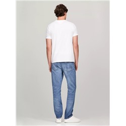 Embroidered Tommy Logo Slim Fit T-Shirt