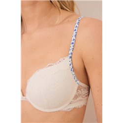 Sujetador push up GORGEOUS relleno encaje blanco