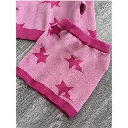 Костюм для девочек из двух предметов в стиле Mini Peace ♥️ вязаный кардиган с круглым вырезом и юбка.