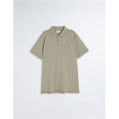 Striped Polo, Men, Beige