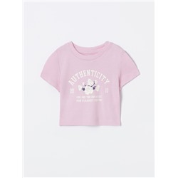 PRINTED CROPPED T-SHIRT