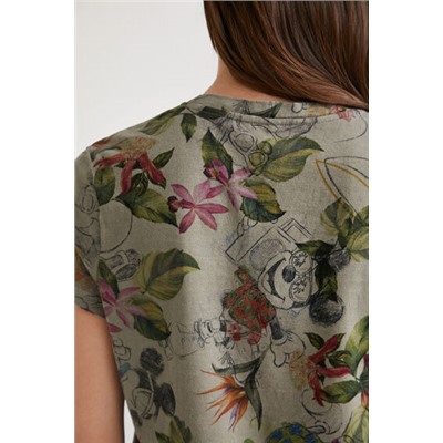Camiseta tropical Mickey Mouse