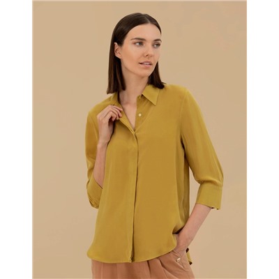Yeşil Comfort Fit Uzun Kollu Gömlek