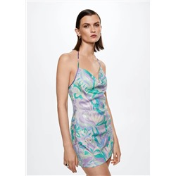 Vestido lentejuelas escote espalda -  Mujer | MANGO OUTLET España