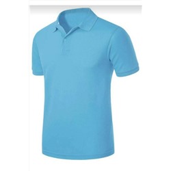 HMZ GİYİM Unısex Mavi Kısa Kol Okul Polo Yaka T-shırt 6420