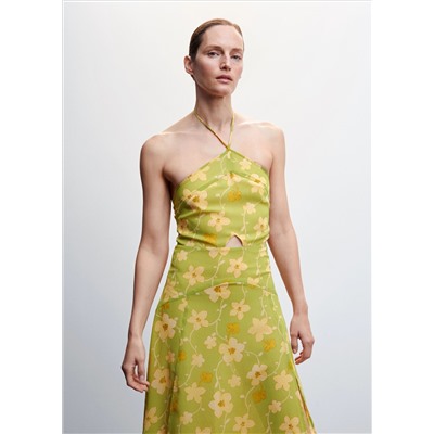 Vestido estampado flores