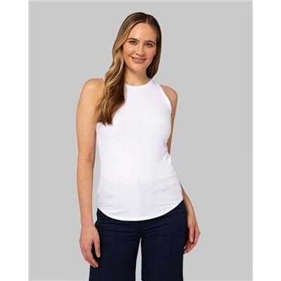 WOMEN'S SOFT RIB HIGH NECK TANK