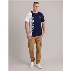 VERTICAL U.S. POLO ASSN. GRAPHIC COLORBLOCK T-SHIR