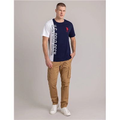 VERTICAL U.S. POLO ASSN. GRAPHIC COLORBLOCK T-SHIR