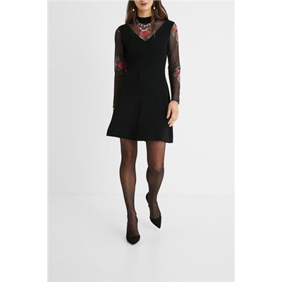 Vestido rejilla flores