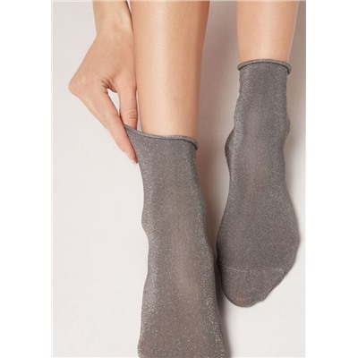Kurze Socken mit Glitzer
