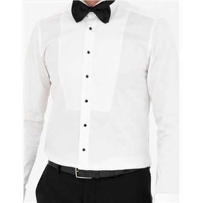 Beyaz Ex. Slim Fit Smokin Gömlek