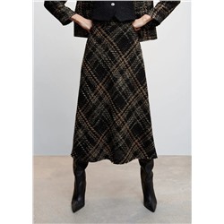 Falda midi tweed -  Mujer | MANGO OUTLET Melilla