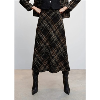 Falda midi tweed -  Mujer | MANGO OUTLET Melilla
