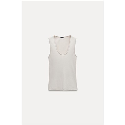 SLEEVELESS RIBBED TOP