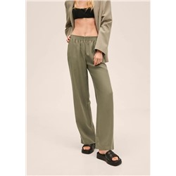 Pantalón lyocell recto -  Mujer | MANGO OUTLET Melilla