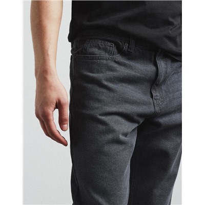 Cropped Fit Jeans, Men, Black
