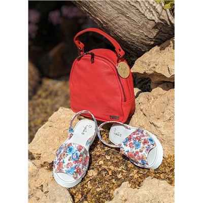 ZAPATOS · 2364-flores-rojo+AB.Z · Pelle · mochila NAPA (630) rojo