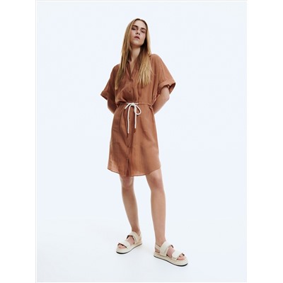 Hemdblusenkleid mit hohem Tencel™Lyocell-Anteil