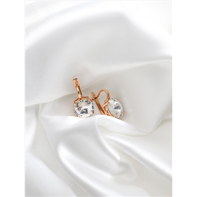 Серьги из золочёного серебра с кристаллами Swarovski 925 пробы 0042с-001з